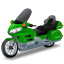 Green, Touringmotorcycle Icon