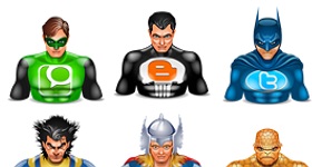 Social Superheroes Icons
