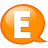 Balloon, e, Orange, Speech Icon