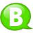 b, Balloon, Green, Speech Icon