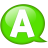 a, Balloon, Green, Speech Icon