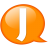 Balloon, j, Orange, Speech Icon