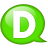 Balloon, d, Green, Speech Icon