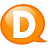 Balloon, d, Orange, Speech Icon