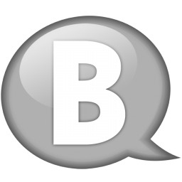 b, Balloon, Speech, White Icon