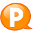 Balloon, Orange, p, Speech Icon