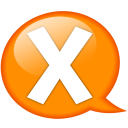 Balloon, Orange, Speech, x Icon