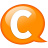 Balloon, c, Orange, Speech Icon