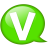 Balloon, Green, Speech, v Icon