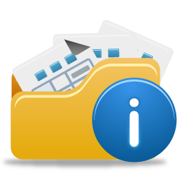 Folder, Info, Open Icon