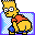 Bart, Folder, Mooning Icon
