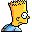 Bart, His, Looking, Over, Shoulder Icon