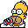 a, Beer, Homer, On, Sucking Icon