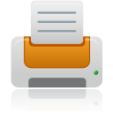 Orange, Printer Icon