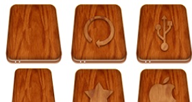 Wooden Drives Icons