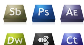 Adobe CS 3 3D Cons Icons