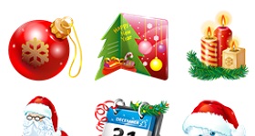 Plastic New Year Icons