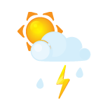 Flash, Littlecloud, Rain, Sun Icon