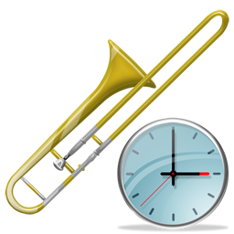 Clock, Trombone Icon