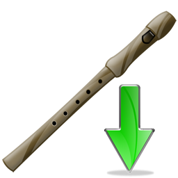 Down, Flute Icon