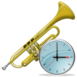 Clock, Trumpet Icon