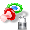 Lock, Pacifier Icon