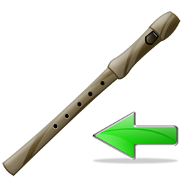Back, Flute Icon
