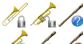 Wind Instruments Icons