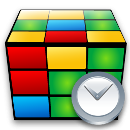 Clock, Cube Icon