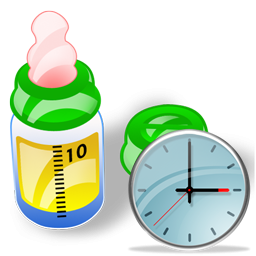Bottle, Clock, Feeding Icon