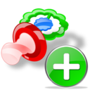 Add, Pacifier Icon