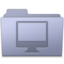 Computer, Folder, Lavender Icon