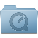 Blue, Folder, Quicktime Icon
