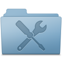 Blue, Folder, Utilities Icon
