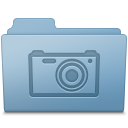 Blue, Folder, Pictures Icon