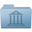Blue, Folder, Library Icon