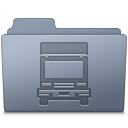 Folder, Graphite, Transmit Icon