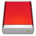 Drive, External, Red Icon