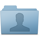 Blue, Folder, Users Icon