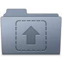 Folder, Graphite, Upload Icon