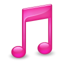 Music, Pink, Sidebar Icon