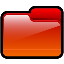 Folder, Generic, Red Icon