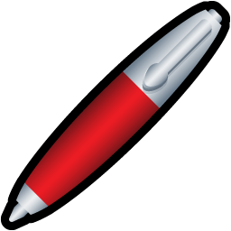 Pen, Red Icon