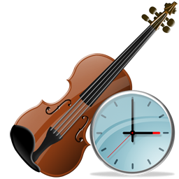 Clock, Violin Icon