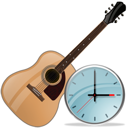 Clock, Guitar Icon