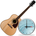 Clock, Guitar Icon