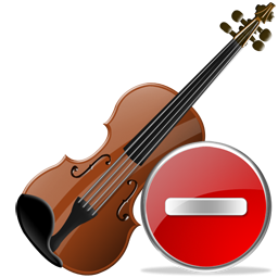 Delete, Violin Icon