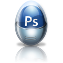 Adobe, Egg, Glossy, Photoshop Icon
