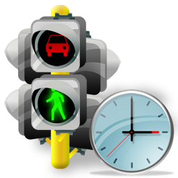 Clock, Lights, Traffic Icon