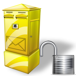 Box, Letter, Unlock Icon